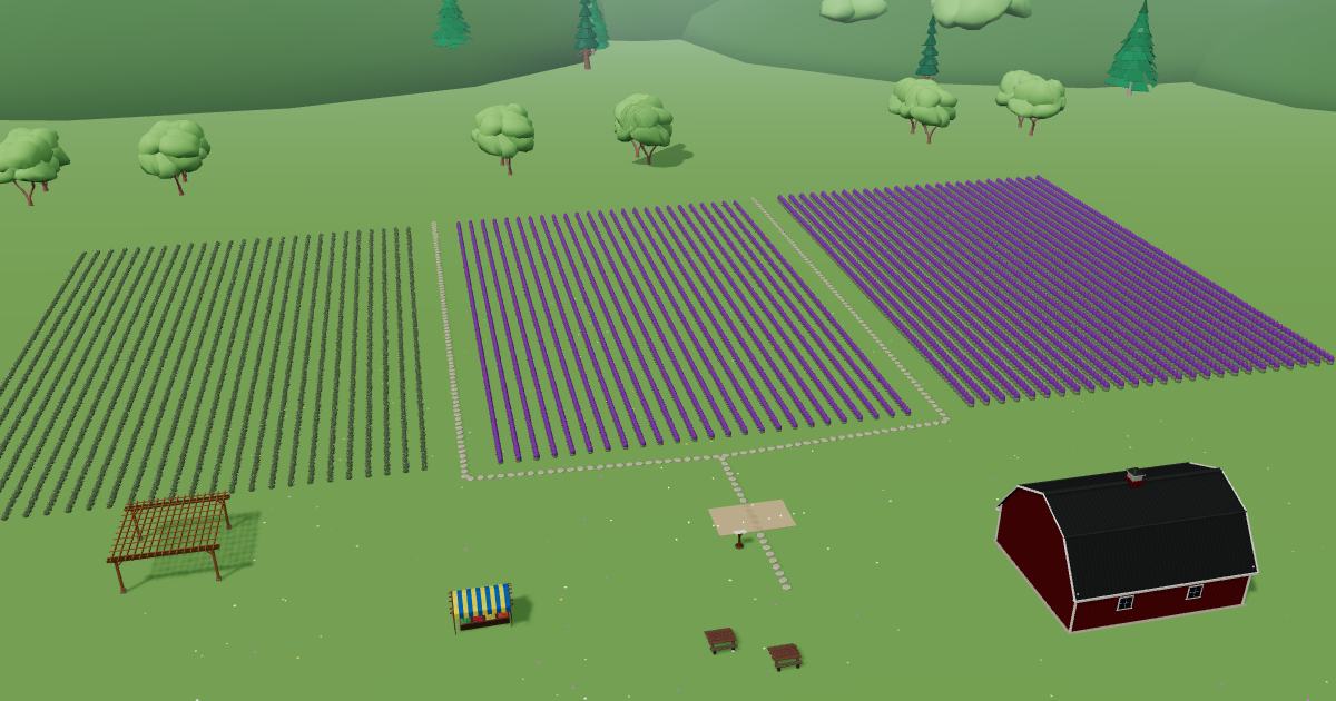 Evening Light Lavender Farm in the Lavender Farm Simulator