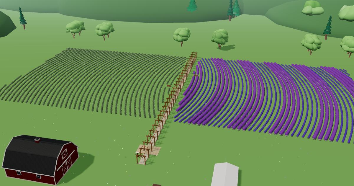 Hill Country Lavender in the Lavender Farm Simulator