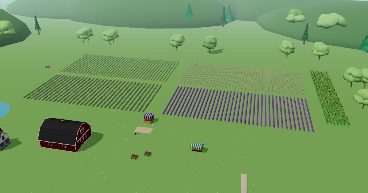 Lavender Barnyard in the Lavender Farm Simulator