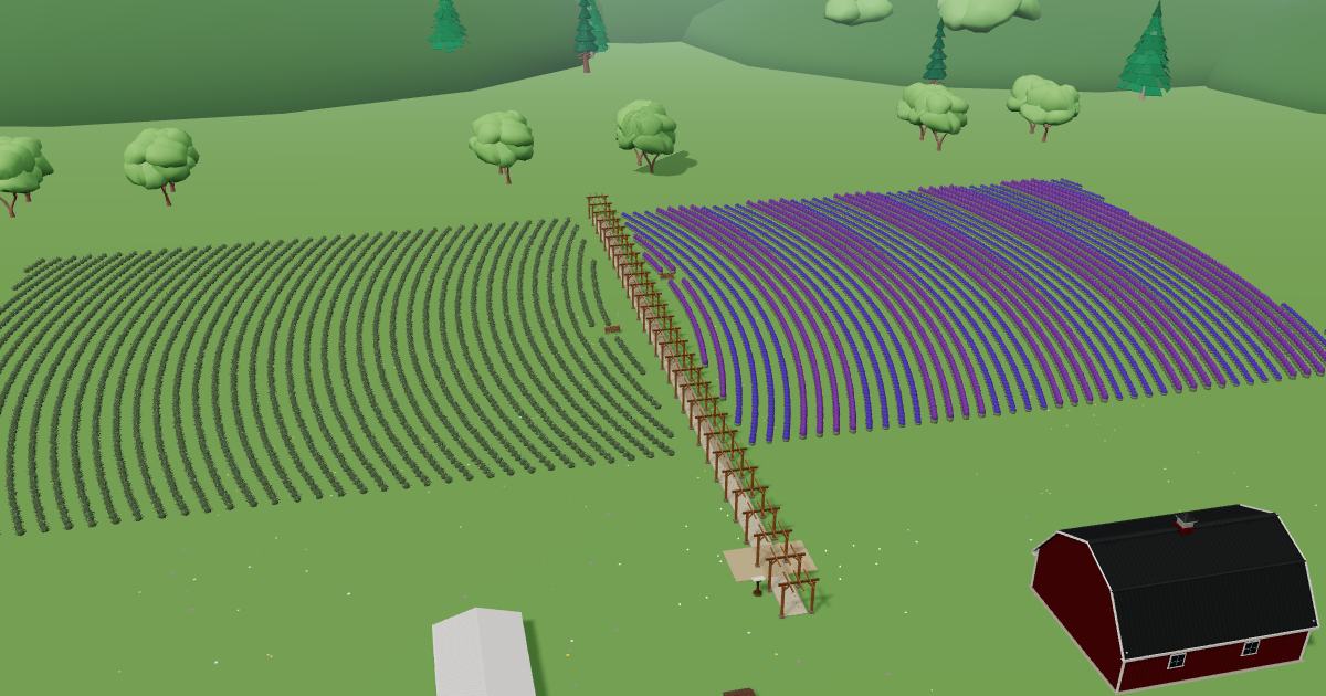 Many Oaks Farms in the Lavender Farm Simulator