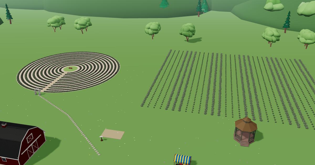 Prairie Pines in the Lavender Farm Simulator