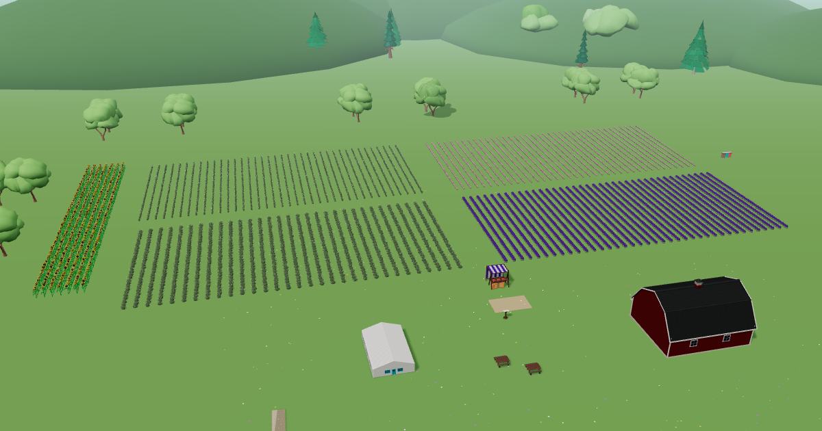 Pretty Lake Farms in the Lavender Farm Simulator