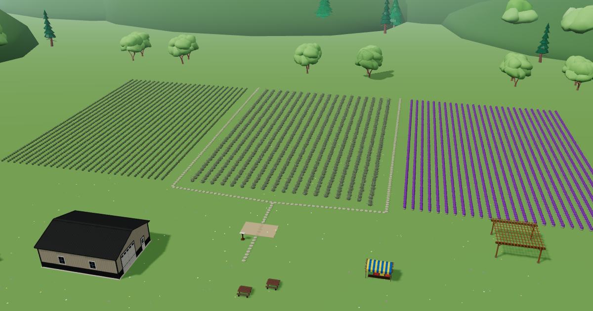 Purple Acres in the Lavender Farm Simulator