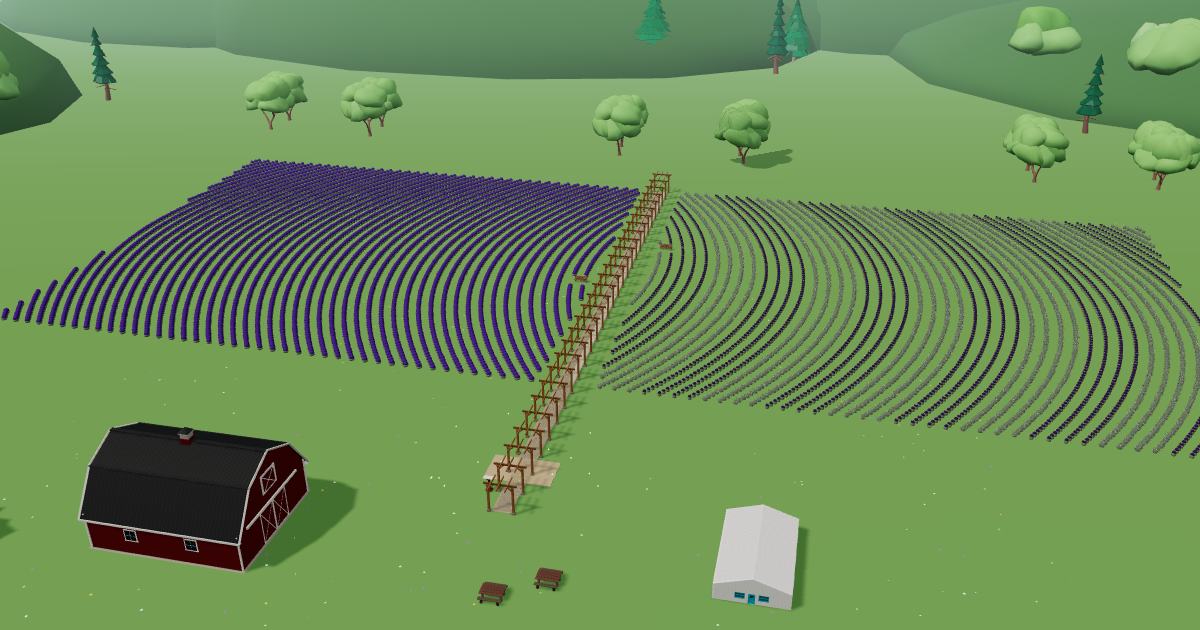 Purple Lavender Farm in the Lavender Farm Simulator
