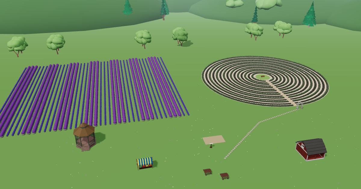 Red Rock Lavender in the Lavender Farm Simulator