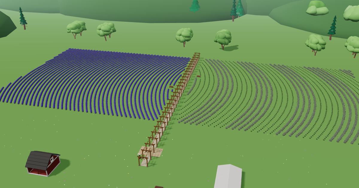 Wild Lavender Hedge in the Lavender Farm Simulator